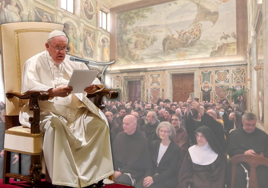 El Papa Francisco recibe en audiencia a la familia Franciscana